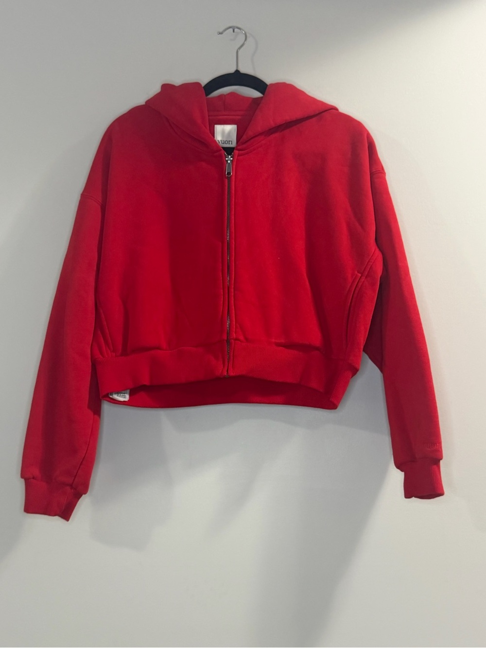 Vuori Bright Red Hoodie with Front Zip